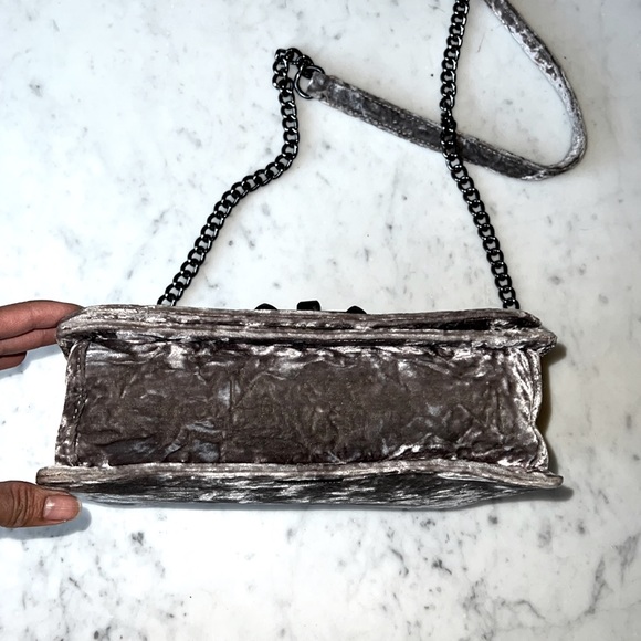 Crushed Velvet Rebecca Minkoff Flap Bag Purse - Picture 6 of 9